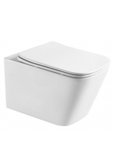 Унитаз Aquatek Либра подвесной, безободковый, смыв торнадо, с сиденьем Микролифт