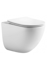 Унитаз Aquatek Гелиос подвесной, безободковый, смыв торнадо, сиденье микролифт