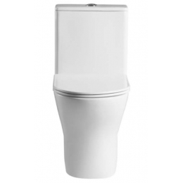 Унитаз-компакт Aquatek Гелиос безободковый, смыв торнадо, сиденье микролифт