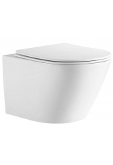 Унитаз Aquatek Либерти подвесной, смыв Торнадо, безободковый, сиденье микролифт быстросъем