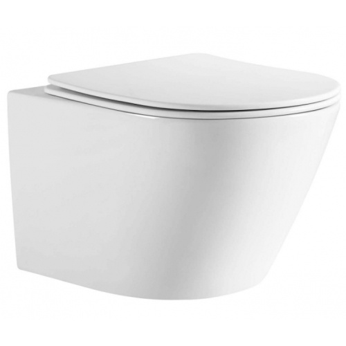 Унитаз Aquatek Либерти подвесной, смыв Торнадо, безободковый, сиденье микролифт быстросъем купить в интернет магазине Санрай73