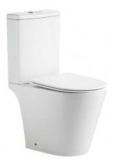 Унитаз-компакт Aquatek Либерти безободковый, смыв торнадо, сиденье микролифт быстросъем