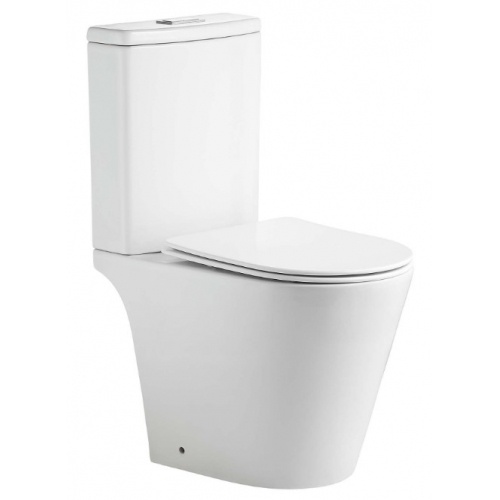 Унитаз-компакт Aquatek Либерти безободковый, смыв торнадо, сиденье микролифт быстросъем купить в интернет магазине Санрай73