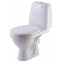 Унитаз-компакт Rosa Премьер Люкс белый, горизонтальный выпуск, микролифт, смыв 2 режима