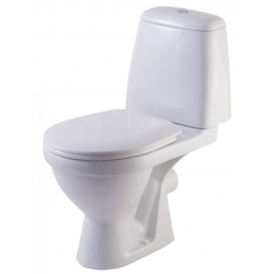 Унитаз-компакт Rosa Премьер Люкс белый, горизонтальный выпуск, микролифт, смыв 2 режима