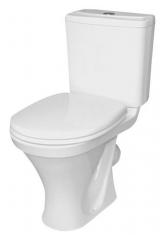 Унитаз-компакт Sanita Нева Стандарт, косой выпуск, сиденье полипропилен, 1 кнопка