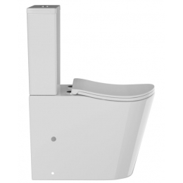 Унитаз-компакт анатомический WAVE SILUET Tornado 3.0 сиденье дюропласт, микролифт, быстросъем, белый