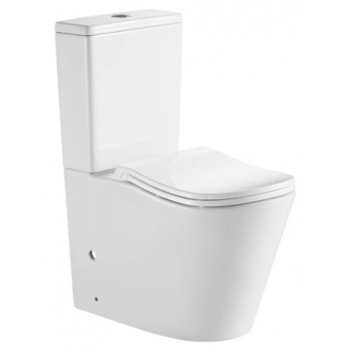 Унитаз-компакт анатомический WAVE SILUET Tornado 3.0 сиденье дюропласт, микролифт, быстросъем, белый купить в интернет магазине Санрай73