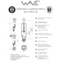 Арматура бачка унитаза Wave универсальный подвод, заливной клапан, 1/2", кнопка хром