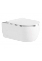 Унитаз Aquatek Европа подвесной, безободковый, тонкое сиденье микролифт быстросъем