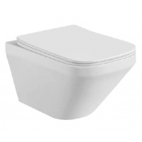 Унитаз Aquatek Лира подвесной, безободковый, с сиденьем Микролифт