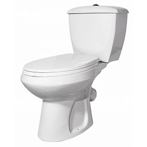 Унитаз-компакт Оскольская керамика Элисса белый, косой, сидение, гофра К828 купить в интернет магазине Санрай73