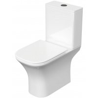 Унитаз-компакт Aquatek Optima Square T безободковый, смыв торнадо, тонкое сиденье микролифт