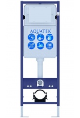 Инсталляция Aquatek Standart 37 для подвесного унитаза, рама, звукоизоляционная прокладка, крепеж