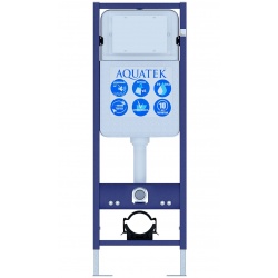 Инсталляция Aquatek Standart 37 для подвесного унитаза, рама, звукоизоляционная прокладка, крепеж
