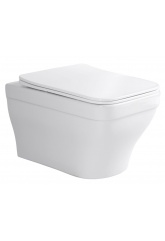 Унитаз Aquatek Амадео подвесной, безободковый, тонкое сиденье микролифт быстросъем