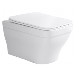 Унитаз Aquatek Амадео подвесной, безободковый, тонкое сиденье микролифт быстросъем