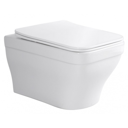 Унитаз Aquatek Амадео подвесной, безободковый, тонкое сиденье микролифт быстросъем купить в интернет магазине Санрай73