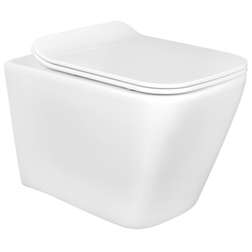 Унитаз Aquatek Дельта подвесной, безободковый, тонкое сиденье микролифт быстросъем купить в интернет магазине Санрай73