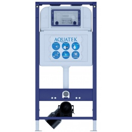 Комплект Aquatek Унитаз Европа AQ1901-00 + инсталляция INS-0000024 + кнопка KDI-0000069 + крепеж