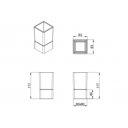 Стакан стеклянный настольный AZARIO RINA