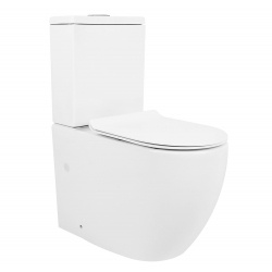 Унитаз напольный Azario Corsa AZ-2062S безободковый в комплекте с бачком и сиденьем микролифт