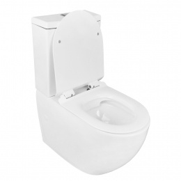 Унитаз напольный Azario Corsa AZ-2062S безободковый в комплекте с бачком и сиденьем микролифт