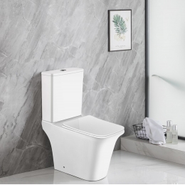 Унитаз напольный Azario Avero AZ-1213A-G безободковый с бачком и сиденьем микролифт