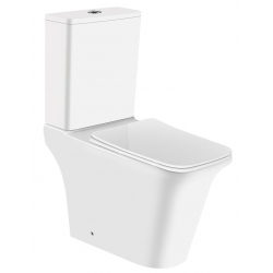 Унитаз напольный Azario Avero AZ-1213A-G безободковый с бачком и сиденьем микролифт