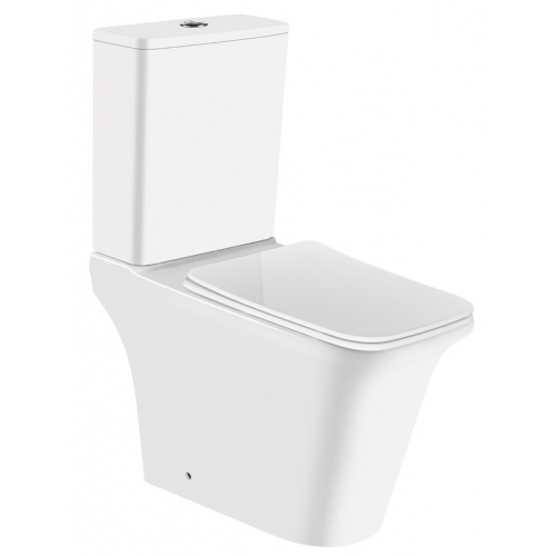 Унитаз напольный Azario Avero AZ-1213A-G безободковый с бачком и сиденьем микролифт купить в интернет магазине Санрай73