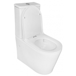 Унитаз напольный Azario Conto безободковый, слив Торнадо, с бачком и сиденьем микролифт, быстросъем