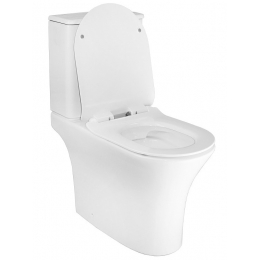 Унитаз напольный Azario Frento AZ-2311 безободковый, в комплекте с бачком и сиденьем микролифт