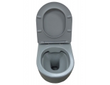 Унитаз подвесной Azario Grado безободковый, с быстросъемным сидением микролифт, серый матовый