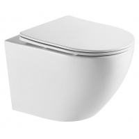 Унитаз подвесной Azario Grado безободковый, антивсплеск, слив Торнадо, сиденье микролифт быстросъем