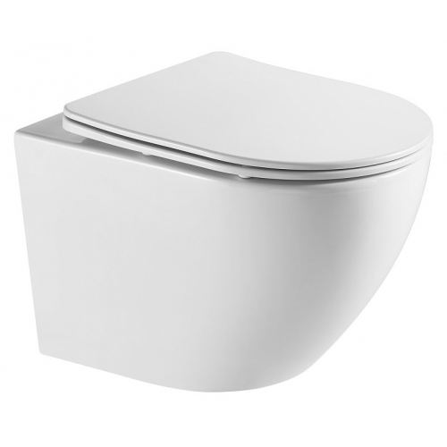 Унитаз подвесной Azario Grado безободковый, антивсплеск, слив Торнадо, сиденье микролифт быстросъемное купить в интернет магазине Санрай73