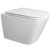 Унитаз подвесной Azario Teramo безободковый, антивсплеск, слив Торнадо, сиденье микролифт быстросъем