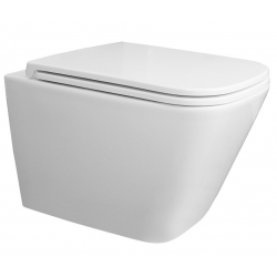 Унитаз подвесной Azario Teramo безободковый, антивсплеск, слив Торнадо, сиденье микролифт быстросъем