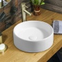 Раковина Azario Trend 450х450х125, накладная на столешницу, круглая, белый