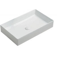 Раковина Azario 510х370х110, накладная на столешницу, прямоугольная, белый глянец