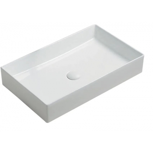 Раковина Azario 510х370х110, накладная на столешницу, прямоугольная, белый глянец купить в интернет магазине Санрай73