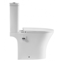 Унитаз-компакт EvaGold A2801B с биде, безободковый, сиденье тонкое быстросъем  микролифт