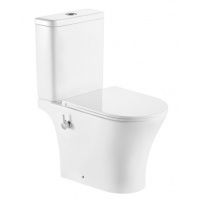 Унитаз-компакт EvaGold A2801B с биде, безободковый, сиденье тонкое быстросъем  микролифт