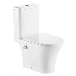 Унитаз-компакт EvaGold A2801B с биде, безободковый, сиденье тонкое быстросъем  микролифт