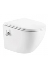 Унитаз подвесной EvaGold K505B с биде, безободковый, сиденье тонкое быстросъем  микролифт