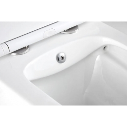 Унитаз подвесной EvaGold K633B с биде, безободковый, сиденье тонкое быстросъем  микролифт