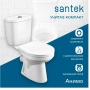 Унитаз-компакт Santek Анимо ЭКОНОМ 1WH110032 с диагональным выпуском,сиденье полипропилен