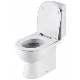 Унитаз-компакт Santek Остин с горизонтальным выпуском, сиденье тонкое микролифт, 2 режима