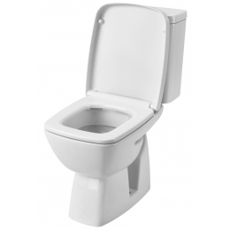 Унитаз-компакт Santek Нео Лайт 1WH302408, косой выпуск, дюропласт, металлическое крепление, 2 режима