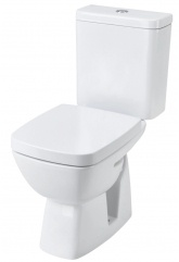 Унитаз-компакт Santek Нео Лайт 1WH302408, косой выпуск, дюропласт, металлическое крепление, 2 режима