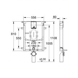 Инсталляционный комплект для унитаза GROHE Uniset для обмуровки  38729000